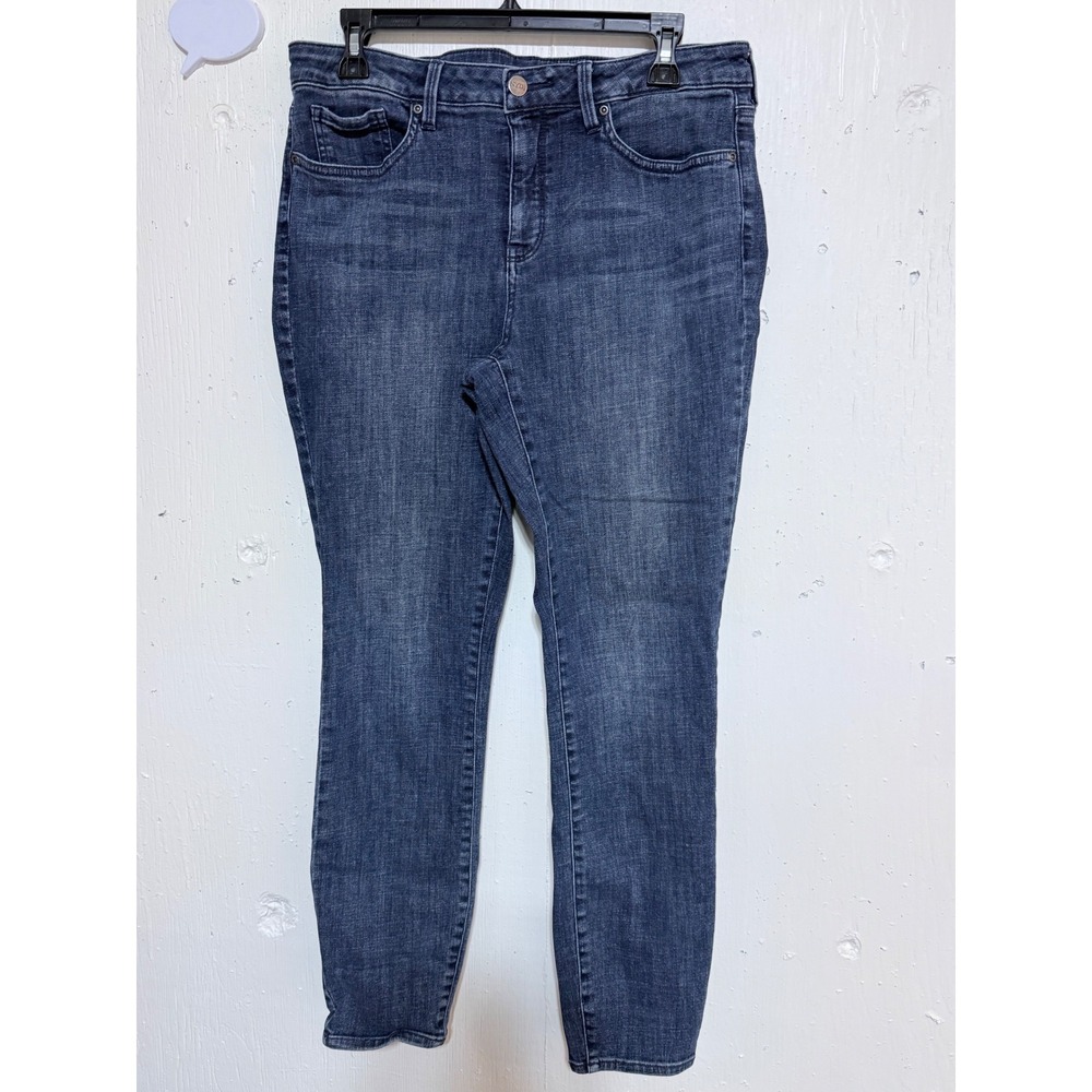NYDJ Ami Skinny Jeans Womens 10 Dark Wash Blue High Rise Lift Tuck Denim